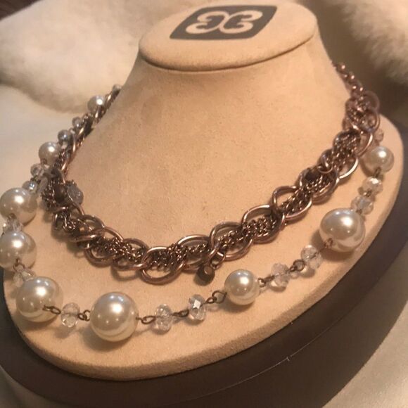 Pearl and Rose Gold Chain Necklace! - Picture 2 of 3